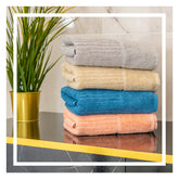 4-teiliges Premium Handtuch Set 50x90 cm "TILIA 1" | 100% hochwertige Baumwolle