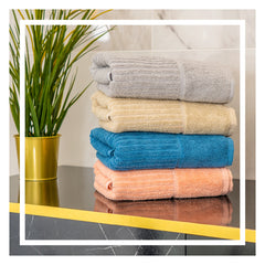 4-teiliges Premium Handtuch Set 50x90 cm "TILIA 1" | 100% hochwertige Baumwolle