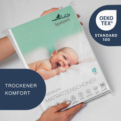 Spatzers Matratzenschoner 90x200 Baumwolle Atmungsaktiv, Öko-Tex 100 Zertifiziert, Weich Pflegeleicht